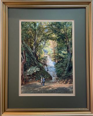 Луиджи (Людвиг Осипович) Премацци (1814–1891) Пейзаж с водопадом. 1880-е гг.