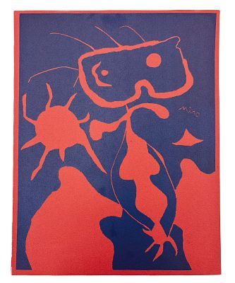 (П) Жоан Миро (1893-1983) - Человек в красном свете. 1938 г. Бумага, литография. 31,5 х 24,5 ...
