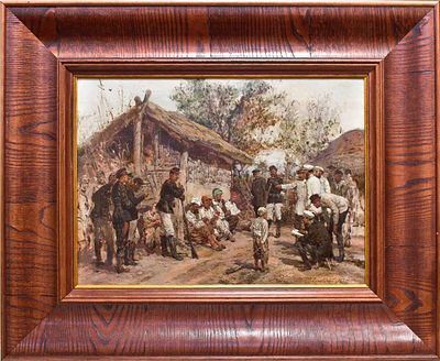 (М) *Ковалевский Павел Осипович (1843-1903) - Брестовец. Допрос пленных турок. (Эпизод из ...