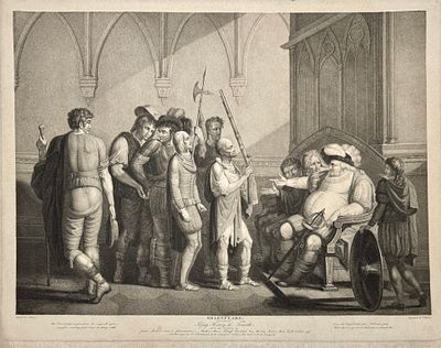 (М) Гравер Томас Райдер (1746-1810) по картине Дж. Дурно - Иллюстрация к пьесе Уильяма Шекспира ...
