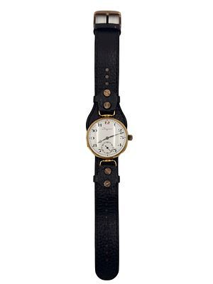 (П) Часы наручные Longines. Начало XX в. 38 мм Золото. Вес с механизмом 40 гр.