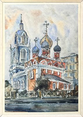 (М) Орловский М.В. «Церковь Георгия на Псковской горке». 1987 г.