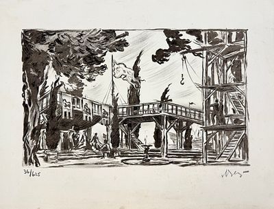 (П) Бенуа Николай Александрович (1901—1988) Постановка "Отелло" Джузеппе Верди в театре «Ла Скала». Акт второй. (1978 г.)