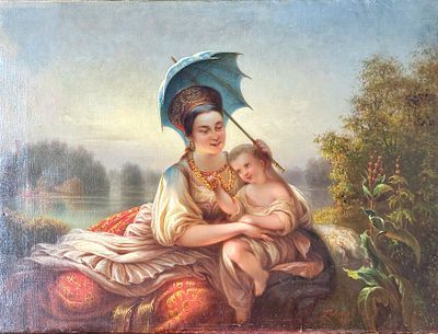(М) Зеленский Арнольд (Андрей) Абрамович (1812 - не ранее 1886) - Кормилица с ребенком. 1865 г. ...