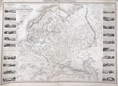 (П) Новая иллюстрированная карта государств Северной Европы, включающая Европейскую Россию, ...