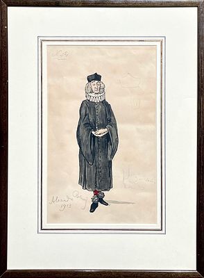 (М) Бенуа Александр Николаевич (1870-1960) - Господин де Бонфуа - нотариус. Эскиз костюма для ...