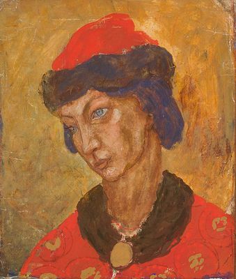 [Мир Искусства] [Ученик Рериха] Громов Александр Александрович (1886-1956) - Витязь. Бумага, ...