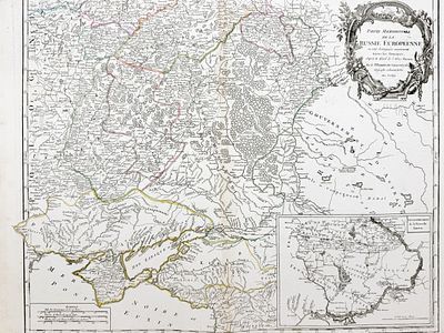 (П) Дидье Робер де Вогонди (Didier Robert de Vaugondy, 1723–1789) - Карта южной части ...