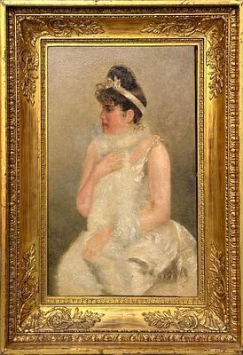 (П) Бобров Виктор Алексеевич (1842 — 1918)Портрет дамы. 1894 г.