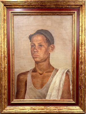 (П) [Приписывается] Самохвалов Александр Николаевич (1894 — 1971) - Портрет юноши. Сер. XX в. ...