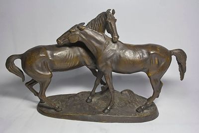 (П) «Объятие» (L'Accolade), по форме Пьера-Жюля Мене [1856]. Поздний повтор.