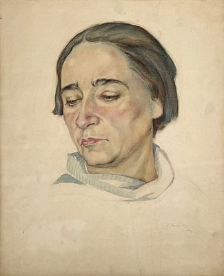 (М) Агапьева Наталия Николаевна (1883-1956) Портрет сестры. 1932 г.