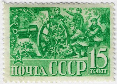 1941. 22 февраля. 23-я годовщина Красной Армии и Военно-Морского Флота СССР. Артиллеристы; Худ. И. Дубасов, Ф. Козлов