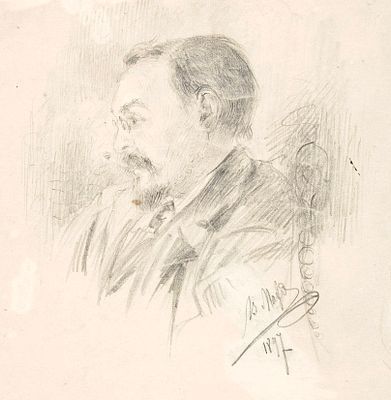 (М) Матэ Василий Васильевич (1856–1917) - [Из собрания И. А. Масеева] Портрет Графа Ивана ...