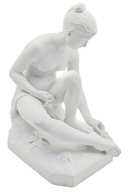 (П)* Эркюль Бенуа Люсьен (1846 - 1913) - Скульптура Флора. Конец XIX в. Бисквит 42 х 48,5 х 24 см
