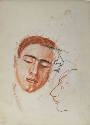 [Мир Искусства] Белкин Вениамин Павлович (1884-1951) - Пушкин. Бумага, тушь 24 х 22,5 см Белкин ...