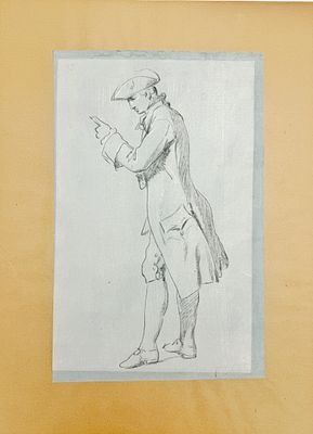 (М) Неизвестный художникДва рисунка мужских фигур в костюмах XVIII века. 1856 г.