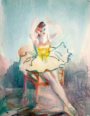 (М) Деопик Валентина Павловна (1907-1990) Сидящая балерина. 1960-е гг.
