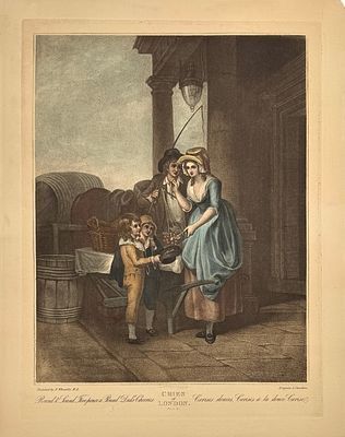 (М) Гравер Энтони Кардон (1772-1813) по рисунку Фрэнсиса Уитли (1747-1801) - Вишни: пять пенсов ...