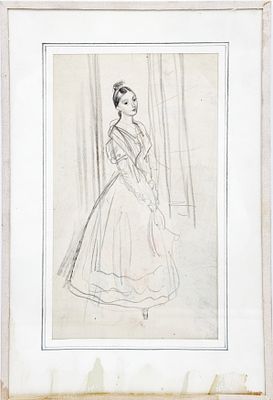 (П) Рудаков Константин Иванович (1891-1949) Татьяна. Эскиз к роману "Евгений Онегин". 1920-е гг.