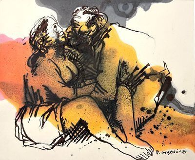 (П) Михайлов Вячеслав Саввич (1945 г.р.)Художник и модель. 2000-е г.