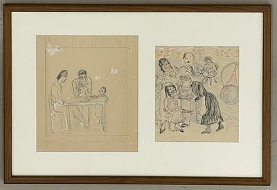 [Круг художников] Неменова Герта Михайловна (1905-1986) - Парижские зарисовки. 1930-е гг. ...