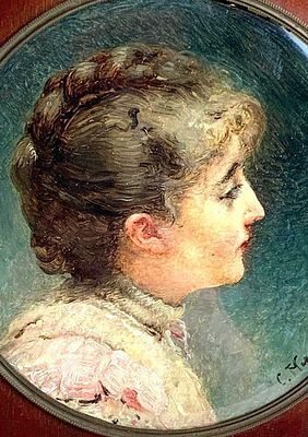 *Маковский Константин Егорович (1839-1915) - Портрет Госпожи Вивьен. Конец XIX - начало ХХ вв. ...