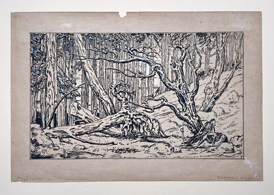 [Мир Искусства] Добужинский Мстислав Валерианович (1875-1957) - театральный эскиз к пьесе ...