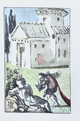 (П) [Книжная иллюстрация] Дали Сальвадор - Автобиография Бенвенуто Челлини. 1947 г. Литофсет. ...