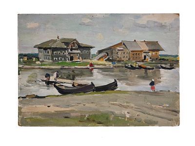 * (П) [Двусторонний лист] Ивлев Павел Филатович (1901-1991) - Крым. Судак. Луна. 1967 г. ...