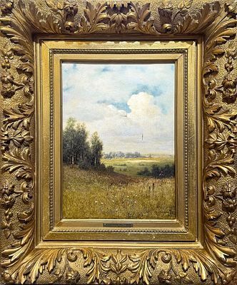 (М) Кондратенко Гавриил Павлович (1854-1924) - Летний пейзаж. 1878 г. Холст, масло. 31 х 22,7 ...