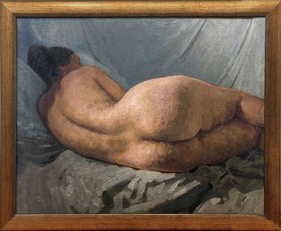 (М) Горелов Гавриил Никитич (1880-1966) Обнаженная. Этюд. 1934 г. Холст, масло. 78 х 97,6 см