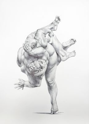 (П) Перминов Алексей Михайлович (г. р. 1972) - Серия "Танцы", 2026 г. Бумага, шариковая ручка. ...