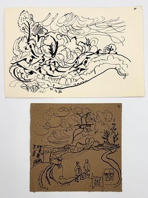 (М) Маврина Татьяна Алексеевна (1900-1996) Галки по дороге к Козину. По дороге к Солнечногорску. 1986 г.