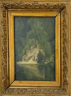 (П) [Приписывается] Крымов Николай Петрович (1884-1958) Песчаная заводь в лесу. 1947 г.