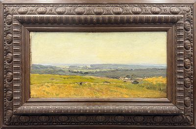 (П) Ризниченко Федор Петрович (1865 -1922) - Пейзаж. 1918 г. Холст, картон, масло. 25 х 50,5 ...