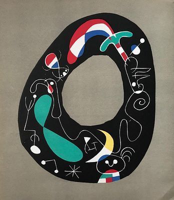 (П) Жоан Миро (1893-1983) - Волшебный камень. Лист из издания: Prévert, Jacques ; ...