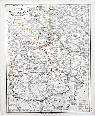 (П) Карта Молдавии, Валахии и Трансильвании. [«Karte von der Moldau, Walachei u. ...