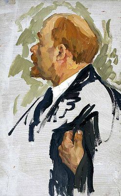 (М)* Бутов Алексей Иванович (1935 - 1993) Эскиз к картине "Ленин". 1964-1966-е гг .