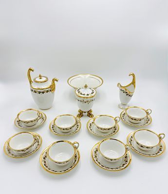 (М) Сервиз Dagoty à Paris (Даготи) Франция на 8 персон. 1799 - 1816 гг. Фарфор, золочение, ...