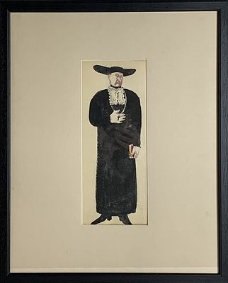 (М) *Ульянов Николай Павлович (1875-1949) - Священник. Эскиз театрального костюма. 1930-е гг. ...