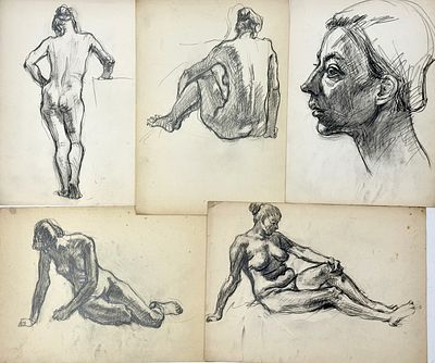 (П) Котьянц Геворк Вартанович (1909 — 1996) - Папка графических набросков. 26 листов. ...