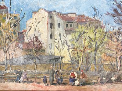 (П) Костров Николай Иванович (1901 - 1995) - Весна в саду. 1940 г. Холст, масло. 50 х 69 см. ...