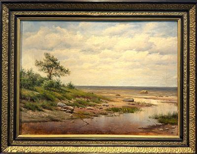 (П) Бубликов Николай Евлампиевич (1871 — 1942)Пейзаж с Финским заливом, конец XIX - начало XX в.