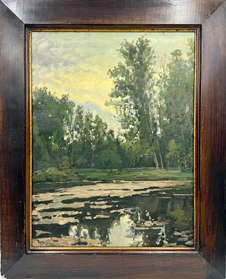 (П) [Приписывается] Волков Ефим Ефимович (1844 - 1920) Озеро в лесу. Конец XIX - начало XX вв.
