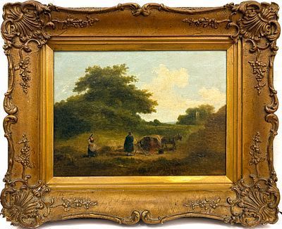 (М) Вильям Шэйер (1787-1879) Пейзаж с цыганами. Вторая половина ХIХ в.