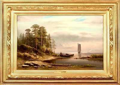 (М) *Гине Александр Васильевич (1830-1880) - Рыбаки у берегов Валаама. Третья четверть XIX в. ...