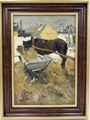 (П) Отиев Виктор Александрович (1935 — 1999)Этюд. Лошадки. 1965 г.