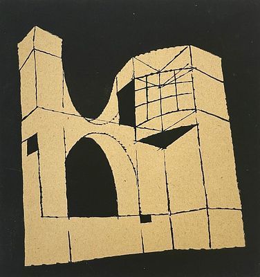 [Круг Лебедева] Тамби Владимир Александрович (1906-1955) - Пустота киоск. 1927 г. Бумага, тушь ...