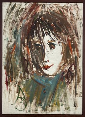 (М) Зверев Анатолий Тимофеевич (1931-1986) - Портрет женщины. 1970-е гг. Холст, масло 77 х 58 ...